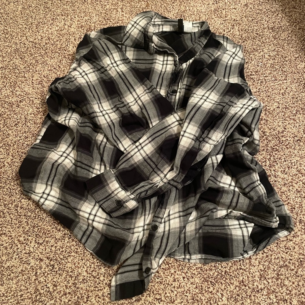 Flannel Button-Up Shirt
